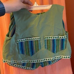 Vintage handmade shorts and top set with shamrocks ☘️